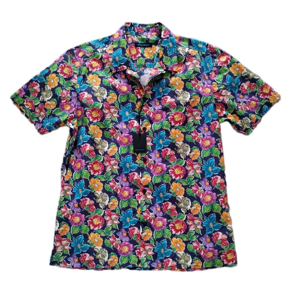 Patrick Assaraf NWT Floral Camp Collar Resort Shirt Cotton L - Picture 8 of 9
